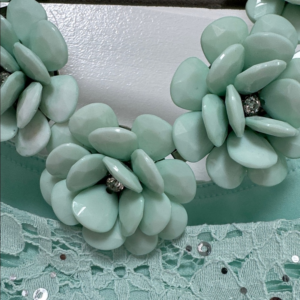 Alex Evenings Light Aqua Lace Ensemble 3 piece set - Picture 11 of 11